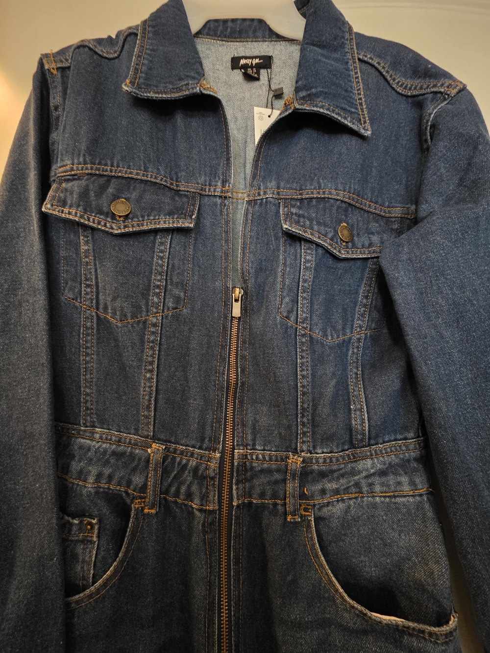 Nasty Gal Indigo Denim Boilersuit - Picture 2 of 7